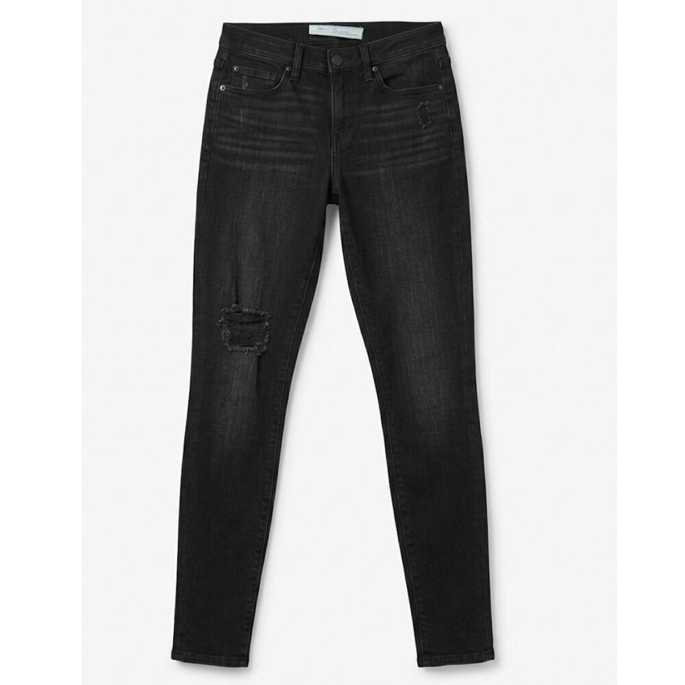 GAP | True Skinny High-Rise Distressed Black Jeans - True Skinny 29R